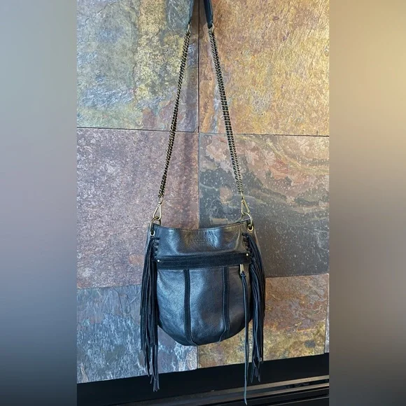Rare vintage black pebbled leather and suede Liebeskind Berlin bag. Crossbody - Picture 7 of 16
